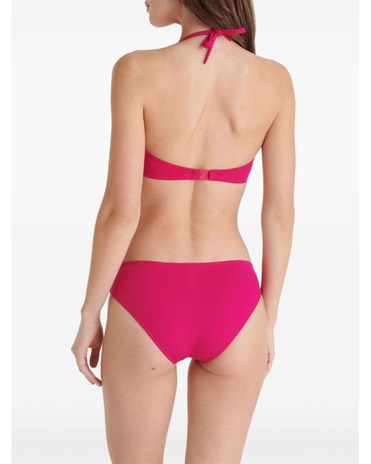 Slip bikini Coulisses a vita alta di Eres in Pink