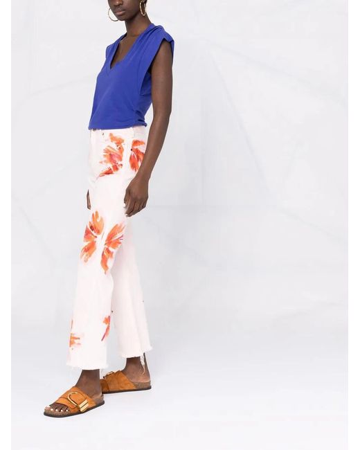 Alanui Pink Desert Island Flared Jeans