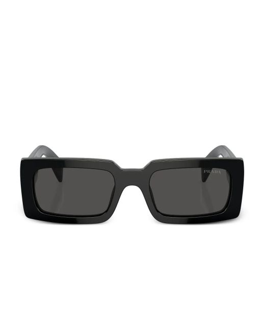 Prada Zonnebril Met Oversized Montuur En Logo in het Black