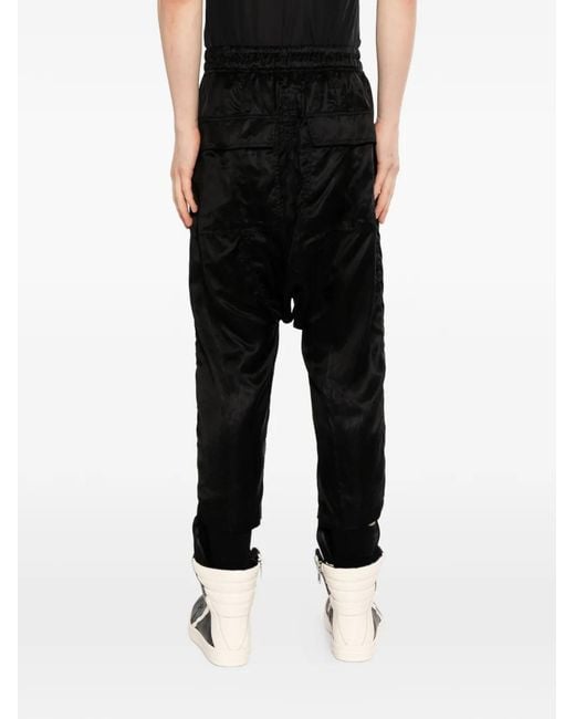Rick Owens Black Drawstring Trousers for men