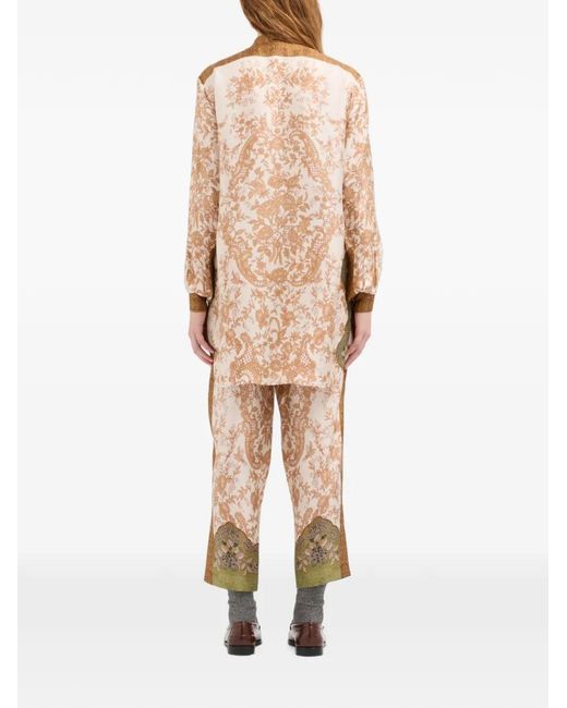 Pierre Louis Mascia Natural Aloe Silk Shirt