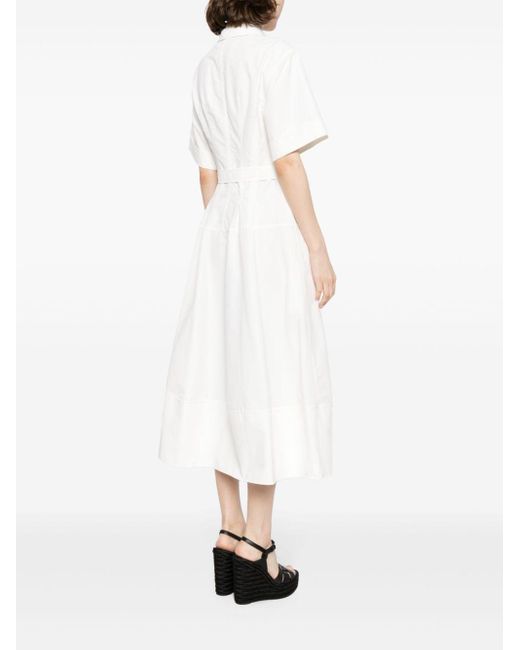 Jonathan Simkhai Deanna Midi-jurk Met Ceintuur in het White