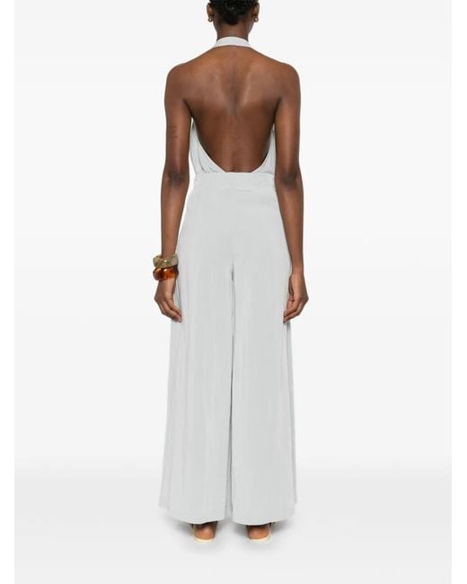 ELEH White Pleated Palazzo Pants