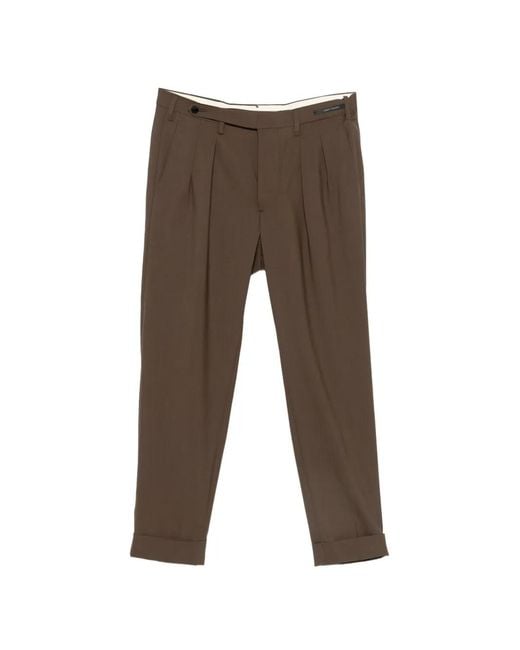 Michael Coal Gray Pleated Trousers for men