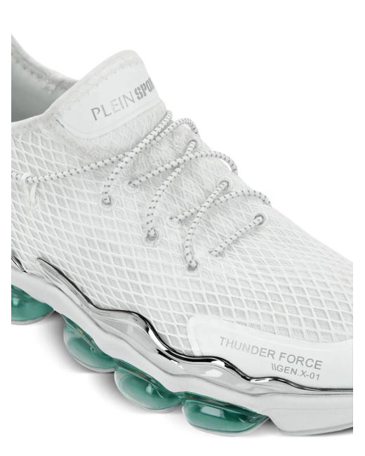 Philipp Plein White Thunder Force Genx 01: Runner Edition Sneakers