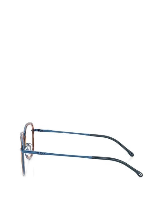 DIESEL Brown Tortoiseshell-Effect Square-Frame Glasses