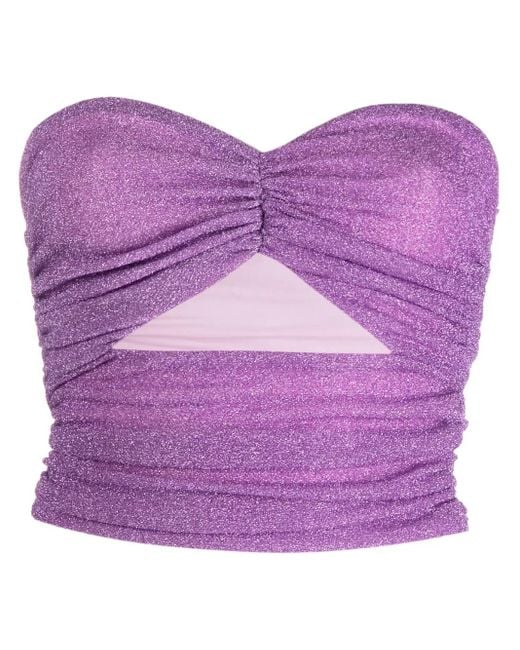 Haut Crop À Effet Métallisé Amen en coloris Purple