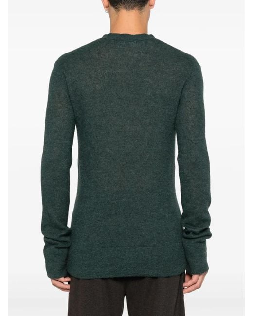Rier Green V-Neck Sweater for men