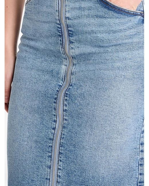 Calvin Klein Blue Zip-Front Skirt