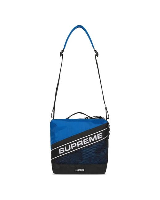 Supreme Blue Logo-Detail Shoulder Bag for men