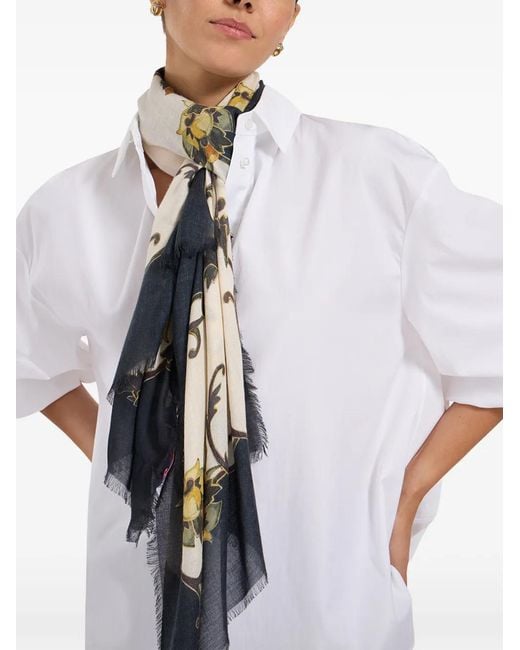 LaDoubleJ Black Frayed Scarf