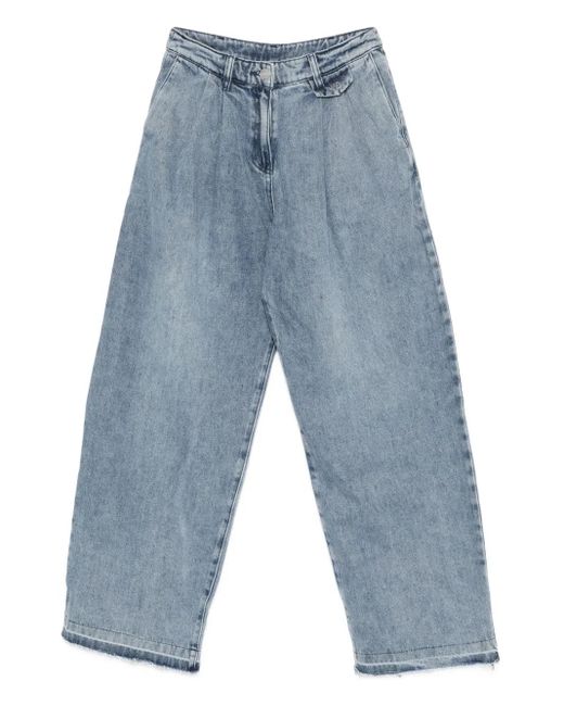 WRSTBHVR Blue Jella Pleated Jeans