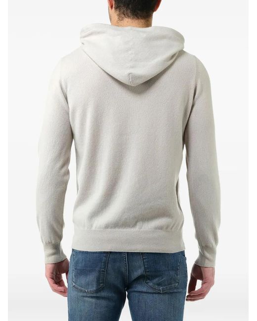 Al Duca D'aosta White Cashmere Hoodie for men
