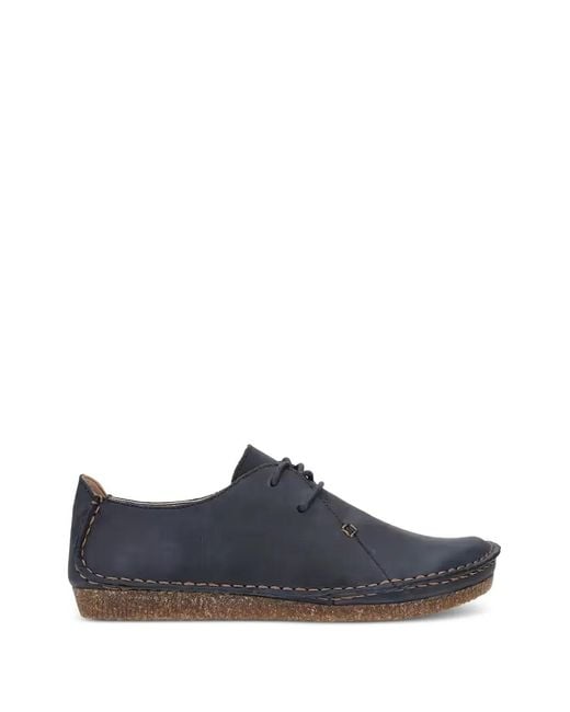 Clarks Blue Janey Mae Shoes
