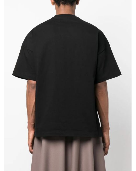 Jil Sander Black Patch-Pocket Cotton T-Shirt for men