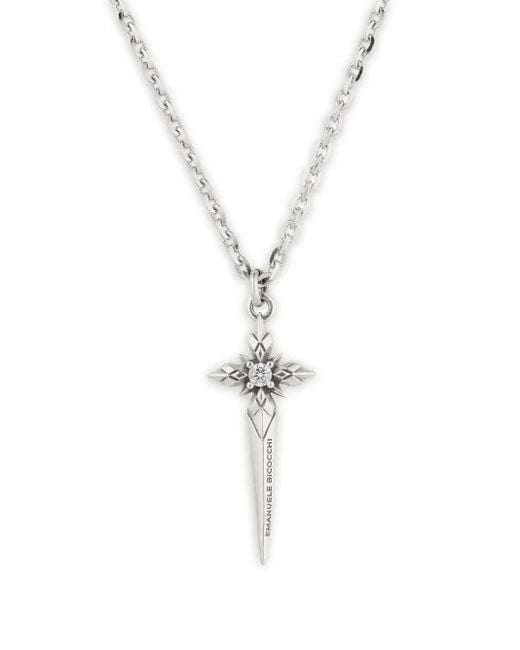 Emanuele Bicocchi White Stella Ventis Dagger Necklace