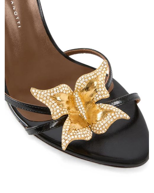 Giuseppe Zanotti Metallic Mariposa Mules 105