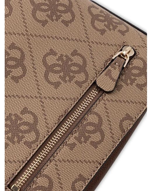 Guess Natural Mini Karnilla Monogram Bucket Bag