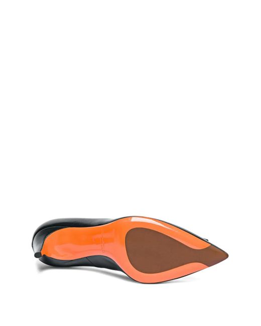 Santoni Black 85Mm Sibille High-Heel Pumps