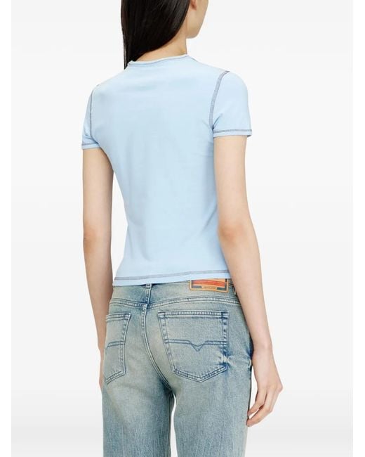 DIESEL Blue 'T-Uncuties-Long-S3' T-Shirt
