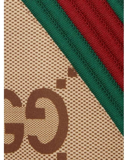 Gucci Brown Jumbo Gg Zip Jacket With Web for men