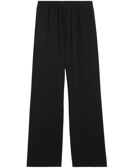 AMI Black Ami De Coeur-Plaque Cotton Trousers for men
