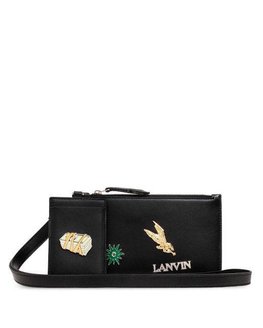 Lanvin Black X Future Leather Clutch Bag for men
