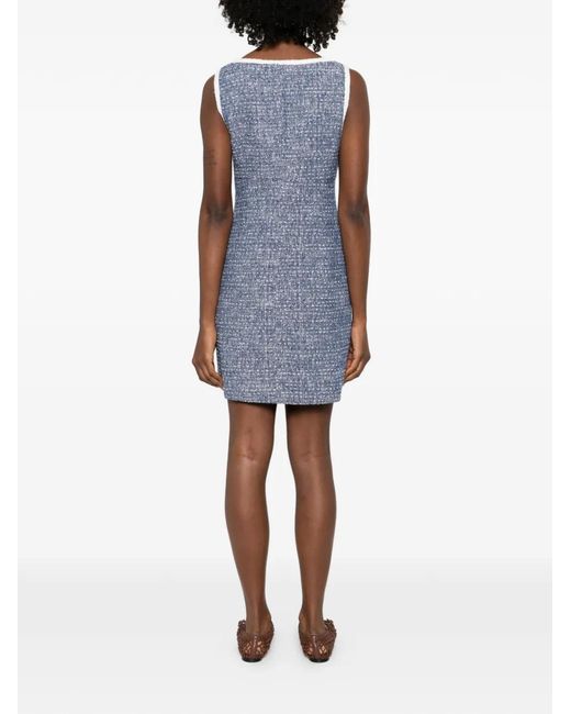 Maje Blue Short Tweed Dress