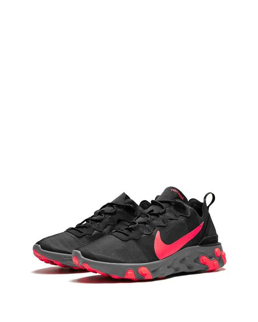 Nike Black React Element 55 "Solar" Sneakers