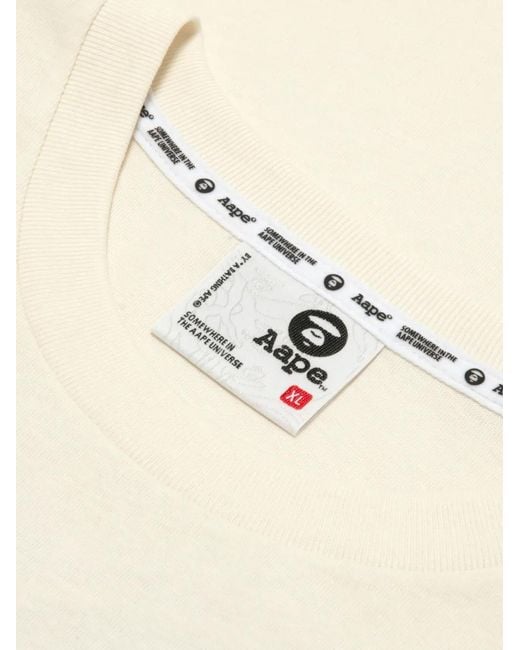 Aape By A Bathing Ape White Graphic T-Shirt for men