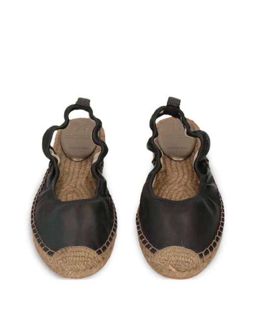 Brunello Cucinelli Black Monili-Detail Espadrilles