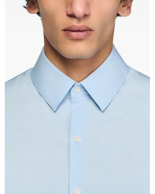 Sandro Blue Plain Shirt for men