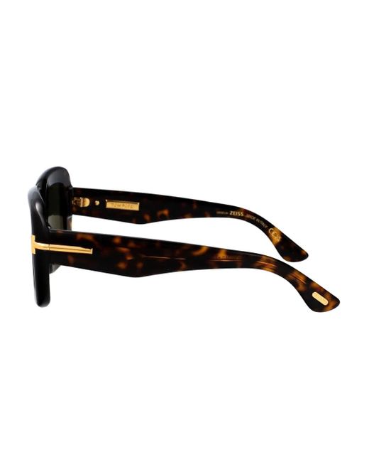 Tom Ford Black Square-Frame Sunglasses