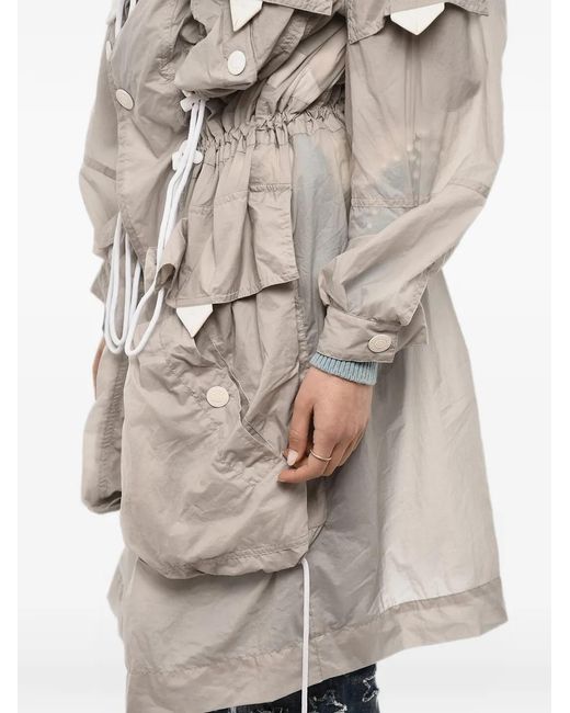DSquared² Natural Checked Hooded Coat