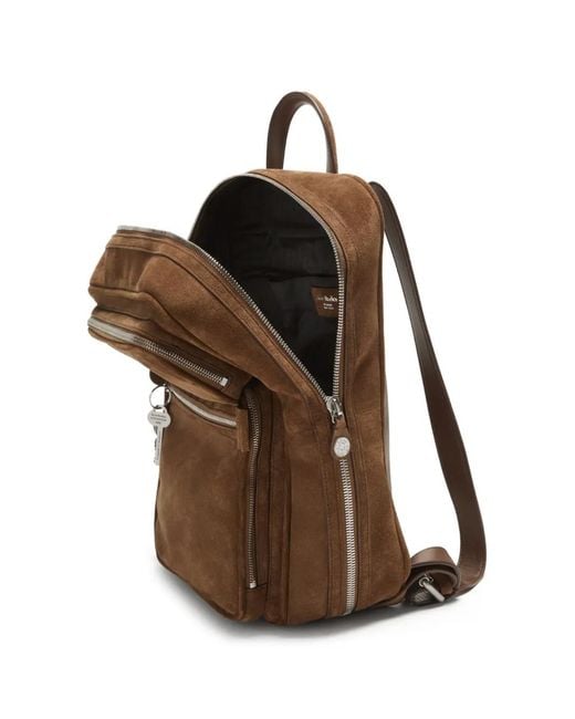 Acne Brown Camero Gym Suede Backpack