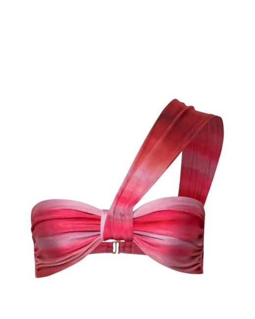 Baobab Pink One-Shoulder Ruched Bikini Top