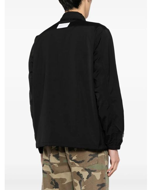 Aape By A Bathing Ape Black Logo-Patch Long-Sleeved Jacket for men