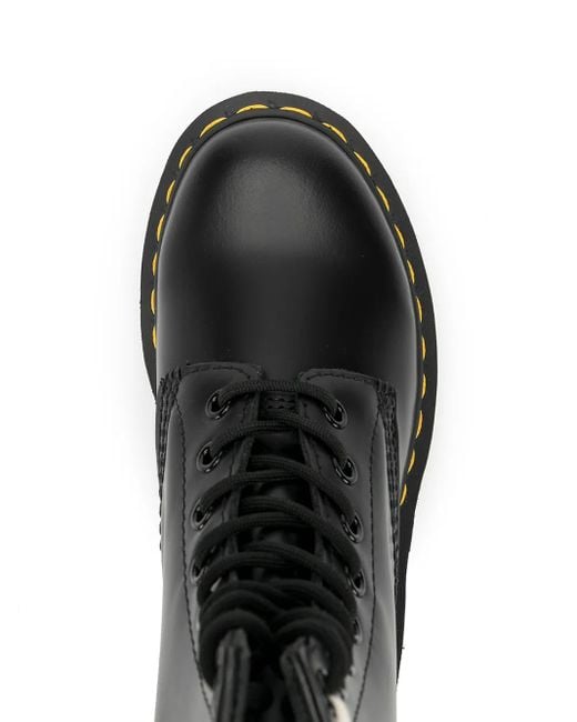 Dr. Martens Black 1460 Smooth Leather Lace Up Boots