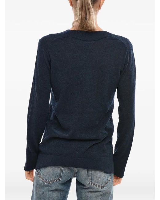 Malo Blue Crew-Neck Long-Sleeve Sweater