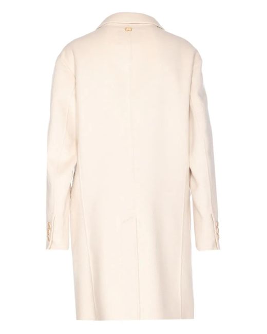 Twinset Natural Button-Fastening Single-Breasted Coat