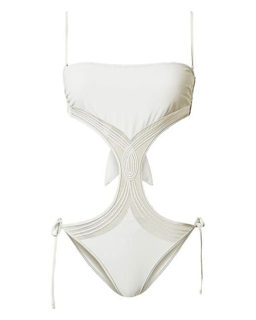 Twinset White Panelled Swimsuit