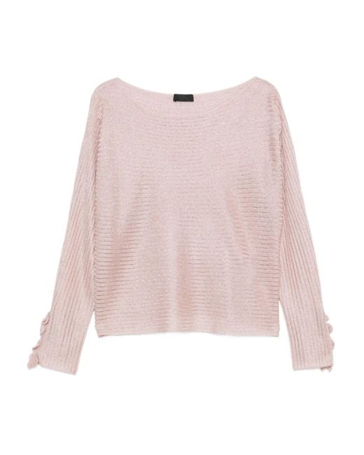 Liu Jo Pink Geripptes Oberteil