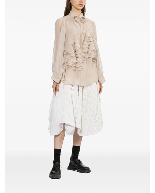 Comme des Garçons Natural Ruffled Blouse