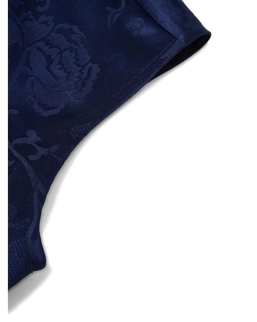 Shanghai Tang Blue Tang Jacquard Batwing-Sleeve Top