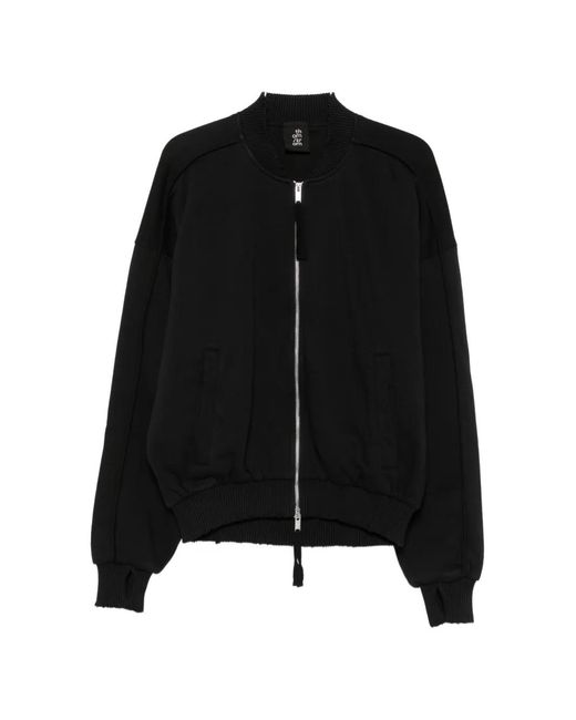 Thom Krom Black Zip-Up Panelled Jacket for men