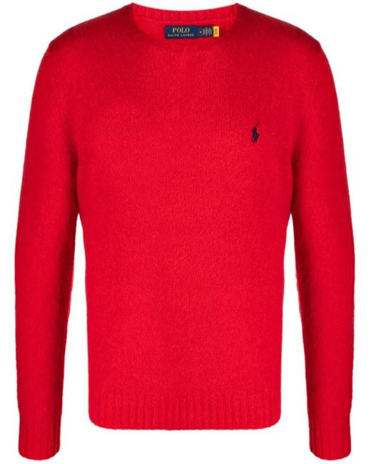 Polo Ralph Lauren Red Long Sleeve Pullover for men