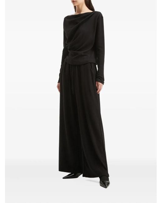B+ AB Black Draped Wide-Leg Set