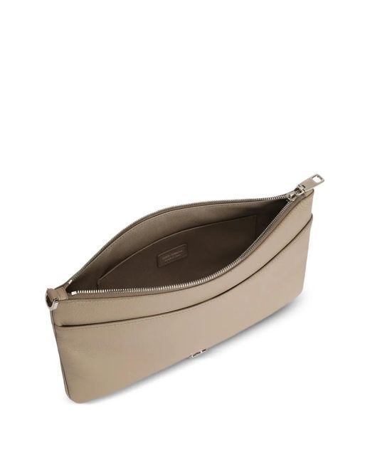 Dolce & Gabbana Natural Calfskin Toiletry Bag With Logo for men