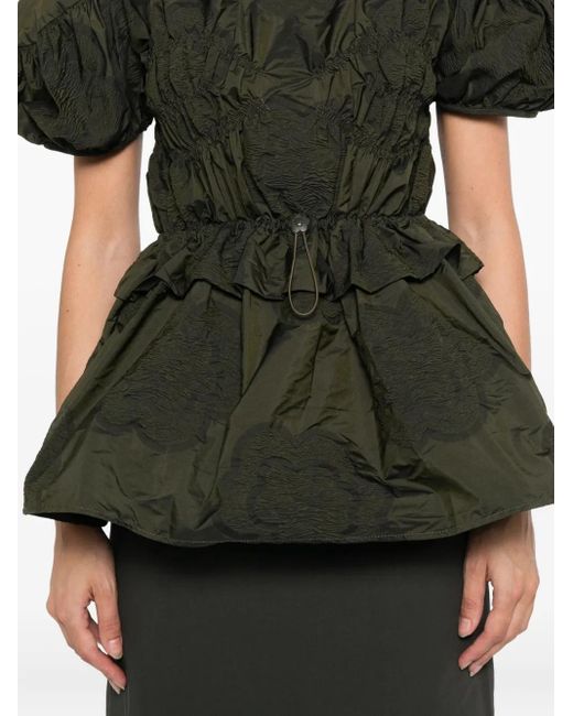 CECILIE BAHNSEN パフスリーブ トップ Green