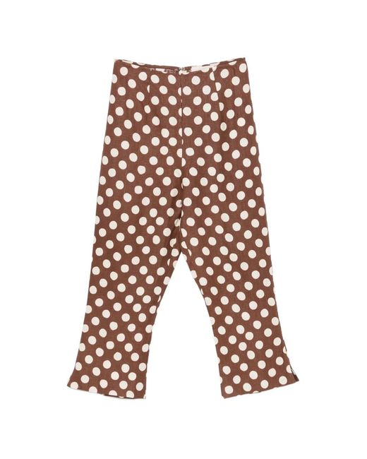 Faithfull The Brand White Valeria Polka-Dot Trousers